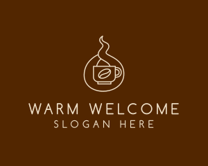 Hot Coffee Cafe  logo design