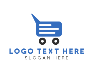 Grocery Store - Chat Shopping Cart logo design