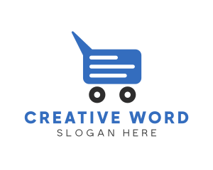 Word - Chat Shopping Cart logo design