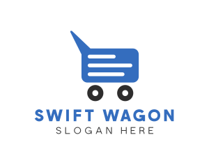 Wagon - Chat Shopping Cart logo design