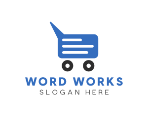 Word - Chat Shopping Cart logo design