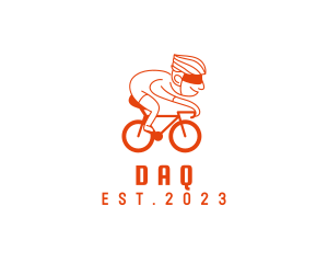 Tournament - Happy Cyclist Cartoon logo design