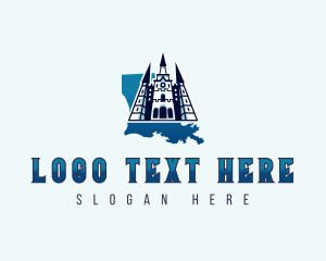 Map - Louisiana Architectural Cathedral logo design