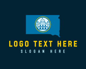 Map - South Dakota Building logo design