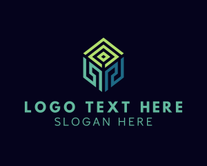 Bitcoin - Digital Maze Box logo design