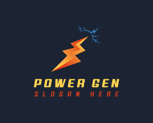 Generator - Lightning Electric Current logo design