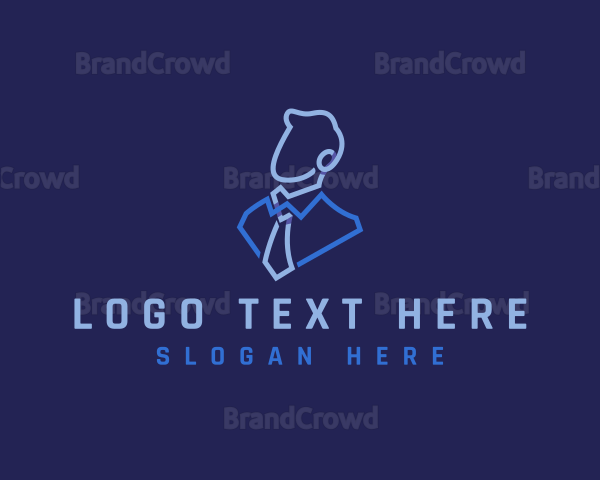 Professional Businessman Employee Logo