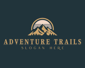 Mountain Trekking Adventure logo design