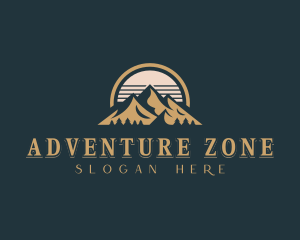 Mountain Trekking Adventure logo design