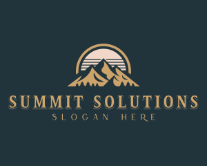 Mountain Trekking Adventure logo design