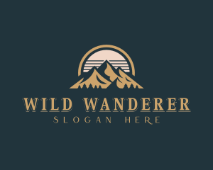 Mountain Trekking Adventure logo design