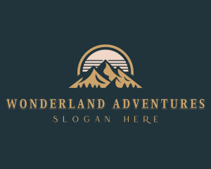 Mountain Trekking Adventure logo design