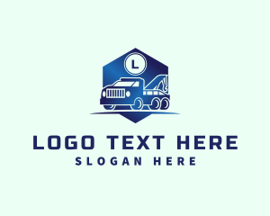 Freight - Tow Truck Vehicle logo design
