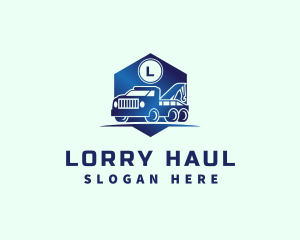 Lorry - Tow Truck Vehicle logo design