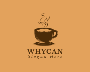 Coffee Shop - Hipster Coffee Mustache logo design