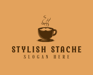 Coffee Mustache Cafe logo design