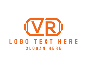 Virtual Reality - Cyber VR Tech Goggles logo design