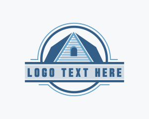 Residential - Industrial House Roofing logo design