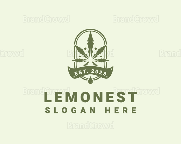 Marijuana Plant Extract Badge Logo