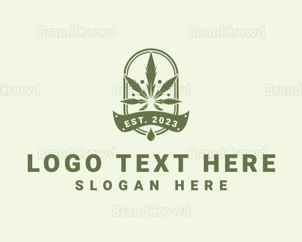 Marijuana Plant Extract Badge Logo