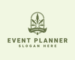 Marijuana Plant Extract Badge Logo