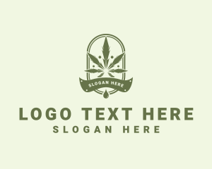 Marijuana Plant Extract Badge Logo