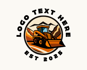 Heavy Machinery - Construction Heavy Equipment Bulldozer logo design