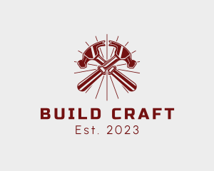 Double Carpenter Hammer logo design