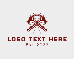 Carpenter - Double Carpenter Hammer logo design