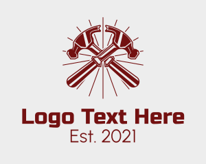 Build - Double Red Hammer logo design