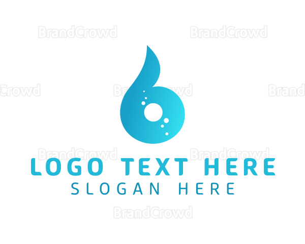 Water Droplet Letter B Logo