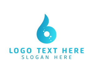 Liquid - Water Droplet Letter B logo design