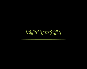 Neon Italic Technology Wordmark logo design