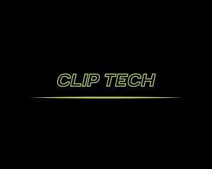 Neon Italic Technology Wordmark logo design