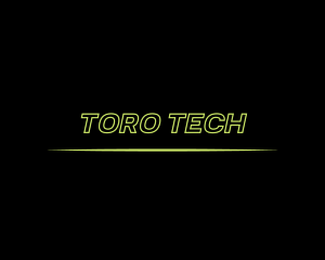 Neon Italic Technology Wordmark logo design