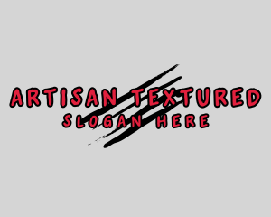 Textured - Creepy Thriller Horror Scratch logo design