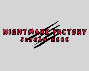 Creepy Thriller Horror Scratch logo design