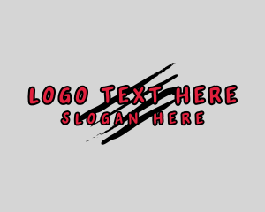 Rough - Creepy Thriller Horror Scratch logo design