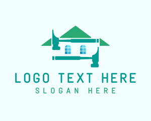 House - Hammer Roofing House logo design