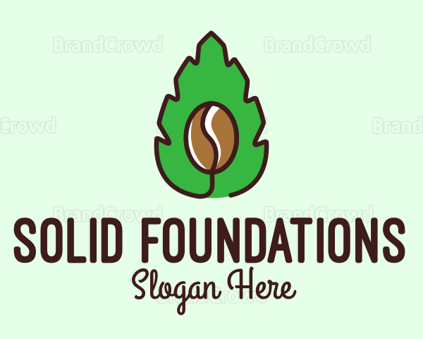 Herbal Coffee Bean Logo