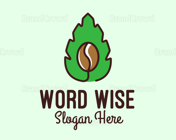 Herbal Coffee Bean Logo