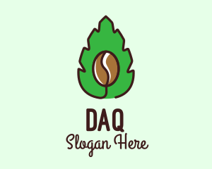 Natural - Herbal Coffee Bean logo design