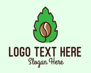 Iced Coffee - Herbal Coffee Bean logo design