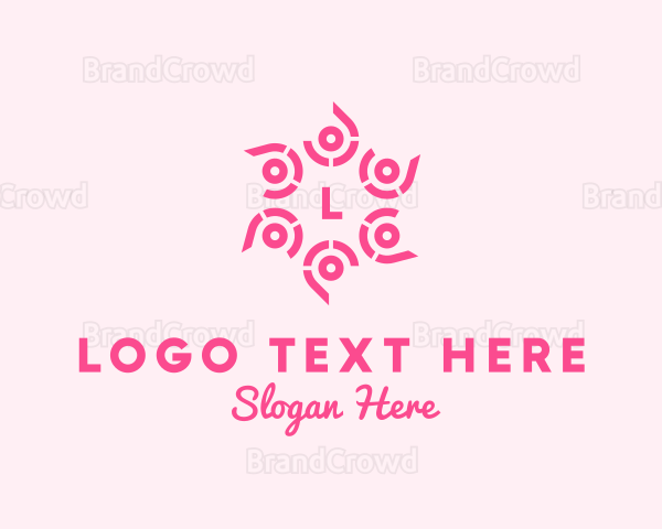 Decorative Flower Cosmetics Salon Logo