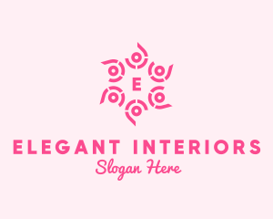 Decorative Flower Cosmetics Salon logo design