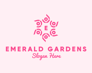 Decorative Flower Cosmetics Salon logo design