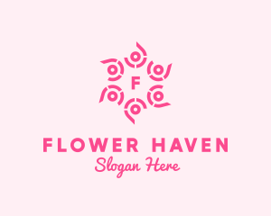 Decorative Flower Cosmetics Salon logo design