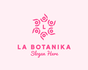 Decorative Flower Cosmetics Salon logo design