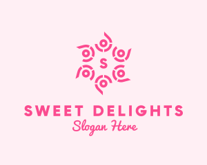 Decorative Flower Cosmetics Salon logo design