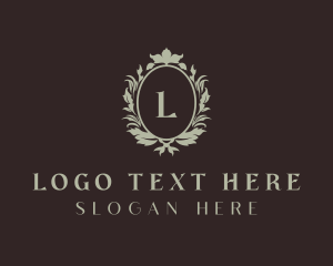 Events - Organic Wreath Frame logo design